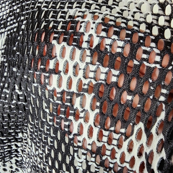 Ivy Park Floral Mesh Oversized Bomber Jacket Black  White Size Medium Beyonce - Picture 9 of 14